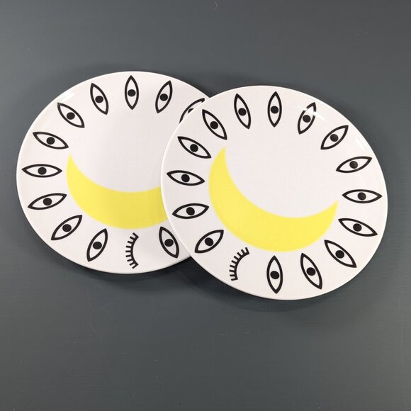 IKEA Other - IKEA Glödande eyes and moon 8" salad plates set of 2